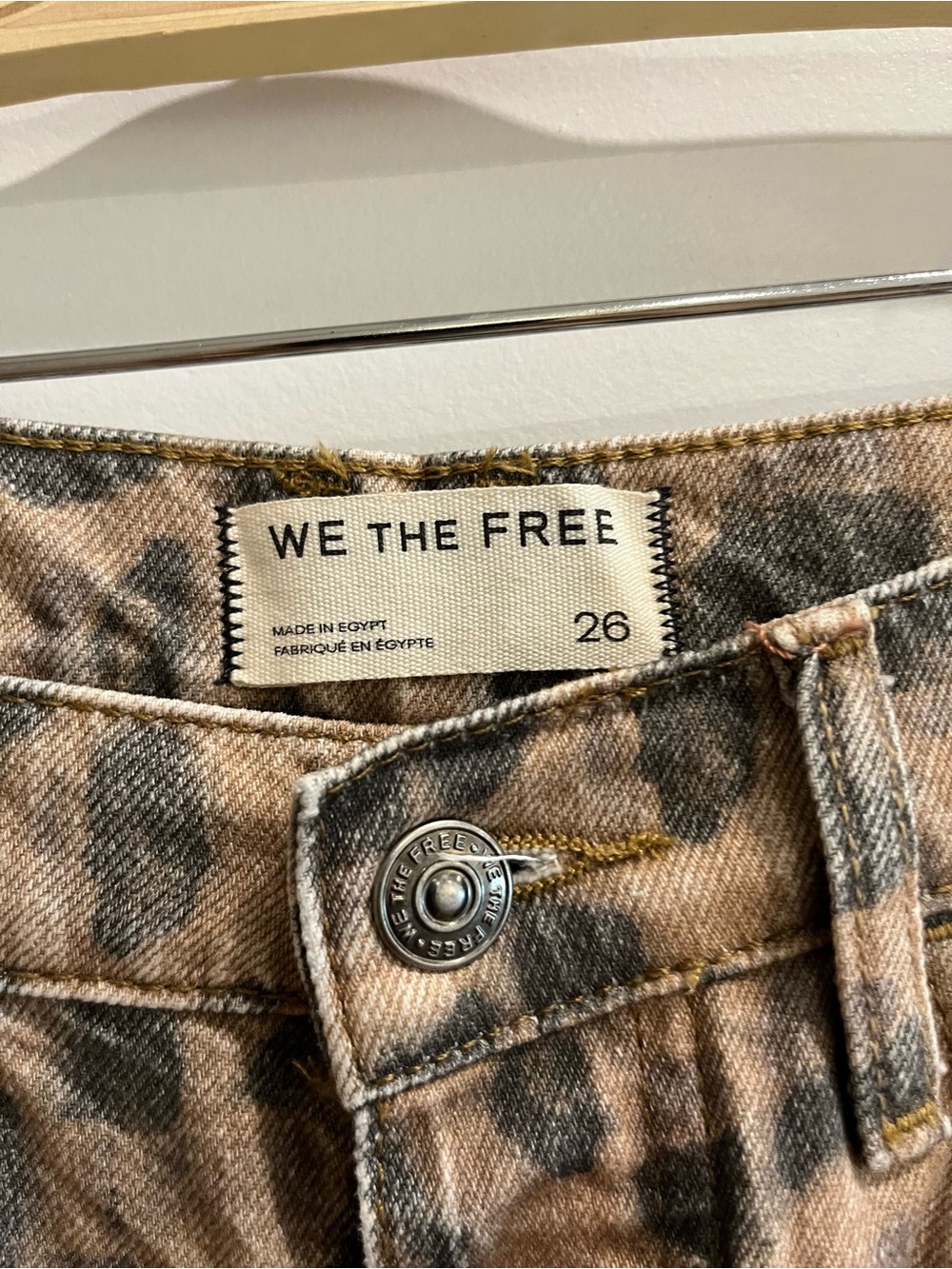 Free People Leopard Brown Sugar Barrel Jeans - Picture 2 of 4